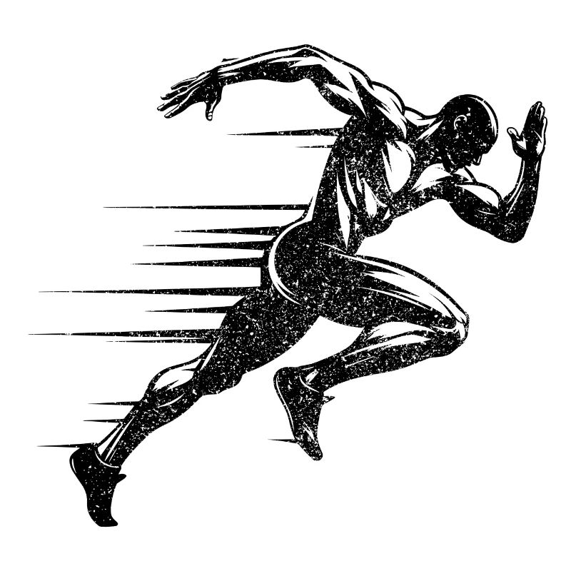 Bahnläufer Sprinter Sprint 100m Sprinter