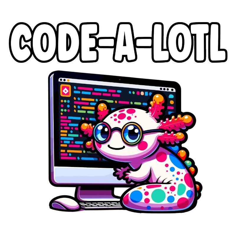 Cadeau de programmation drôle d’axolotl codage