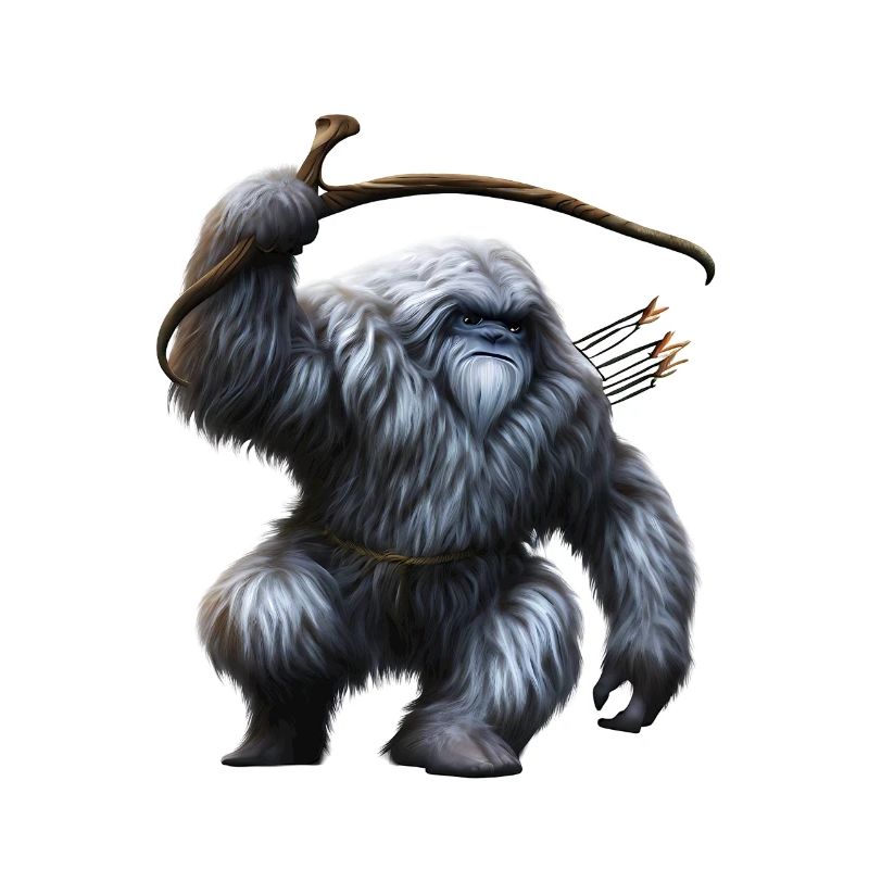 Yeti mit Pfeil und Bogen