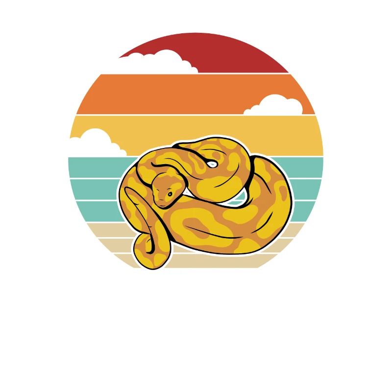 Retro Schlange Schuppenkriechtiere Python Banana