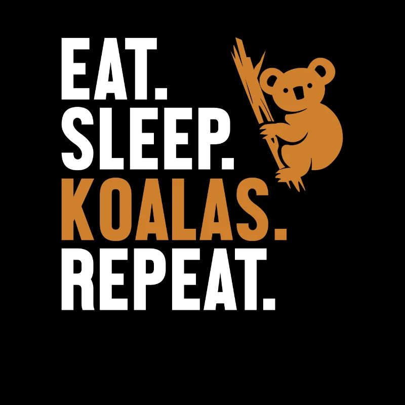 Manger Dormir Koalas Répéter Koalabear Eucalyptus