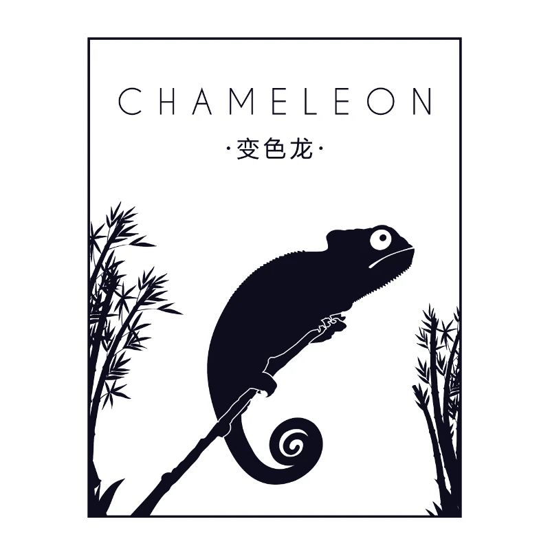 Chaméléon chinois Hanzi Panthère voilée amant