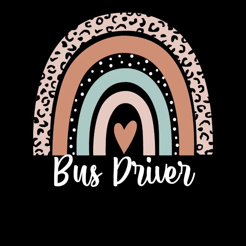 Bus Driver Rainbow Leopard Funny Bus Driver