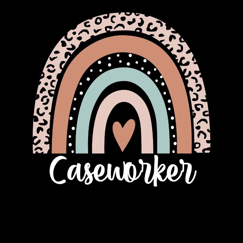 Caseworker Rainbow Leopard Funny Caseworker