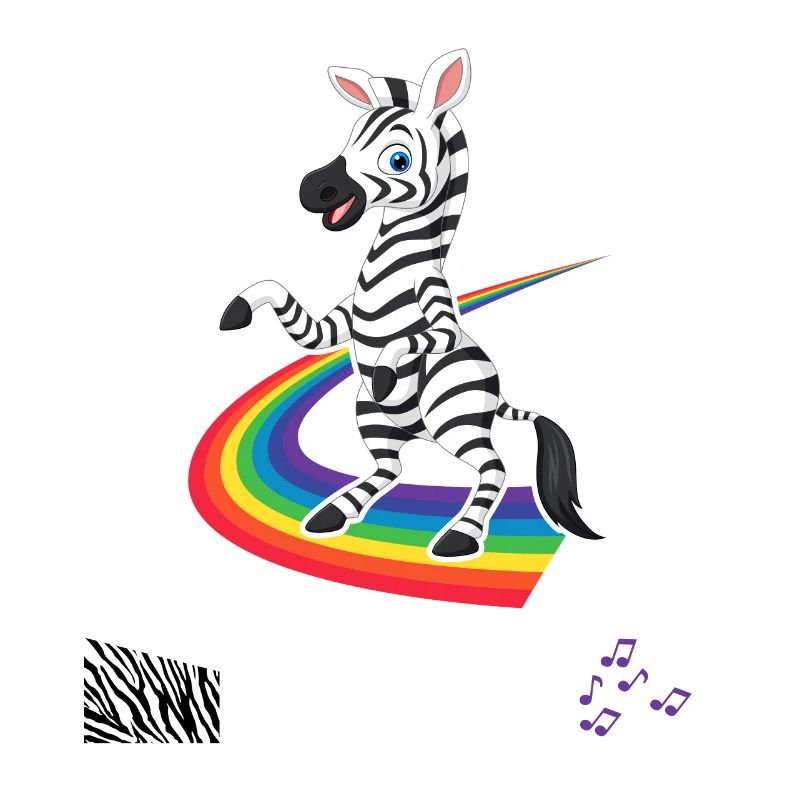 Dancing Zebra Dancer Dancing Rainbow "dancing"