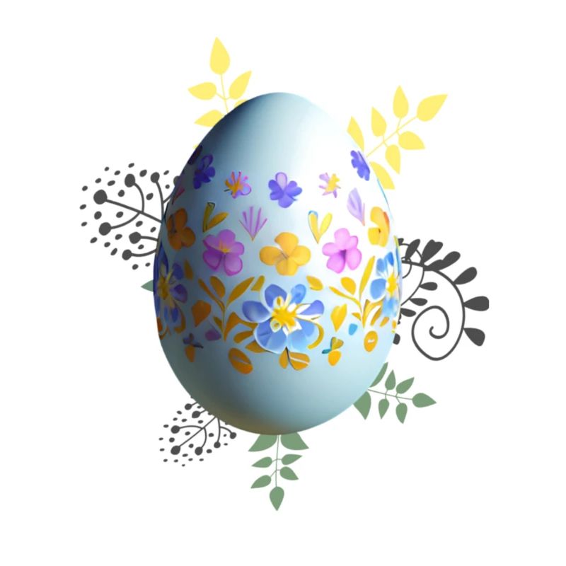 Floral Easter Egg