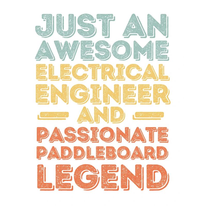 Electrical engineer paddleboard retro
