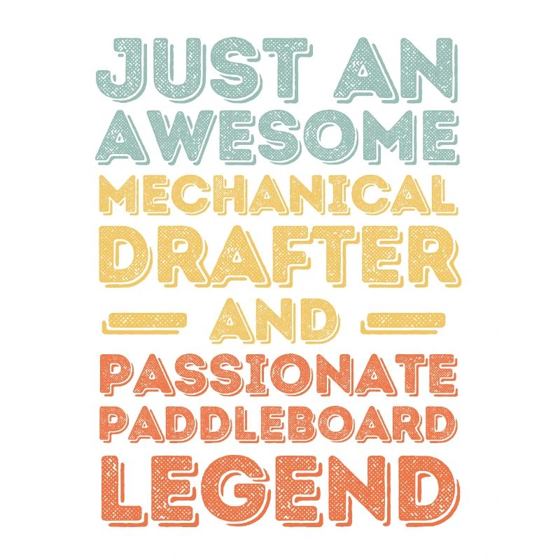 Dessinateur technique paddleboard rétro