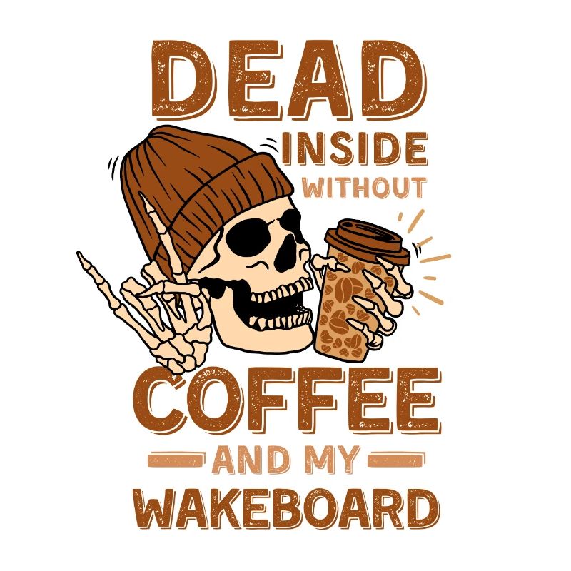 Coffee Wakeboarding skeleton