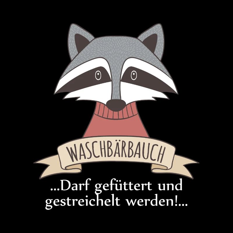 Waschbärbauch Darf gefuttert und gestreichelt