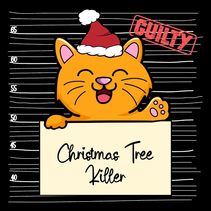 Weihnachtsbaum Umschubser Katze
