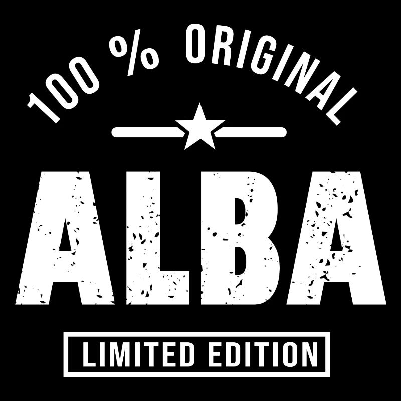 first name ALBA personalized gift.