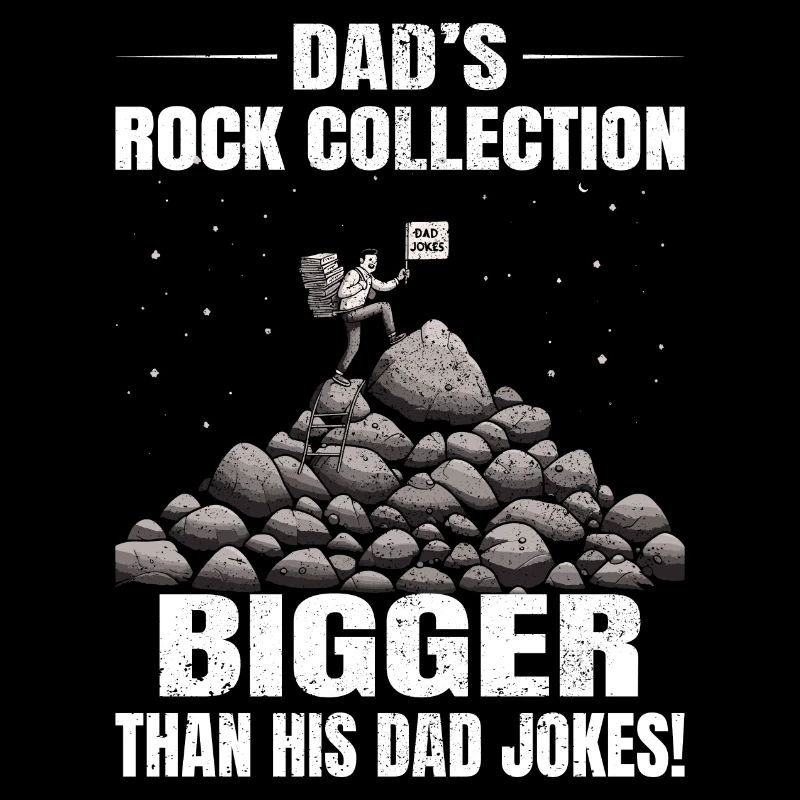 Collecte de roches Papa blagues Escalade Géologue