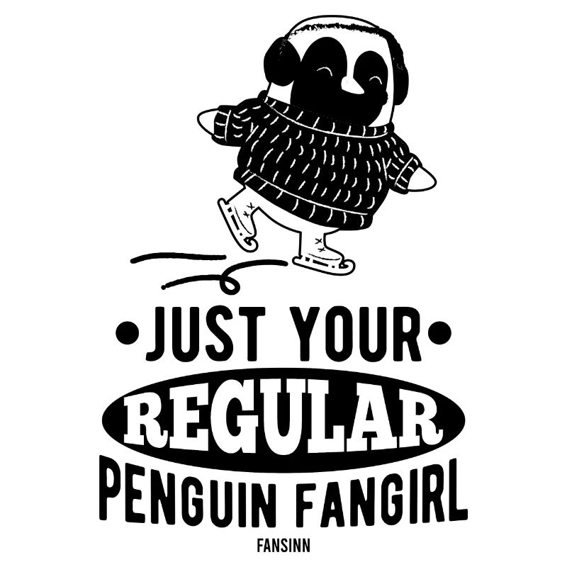 Pinguin Eislaufen Mädchen flugunfähig