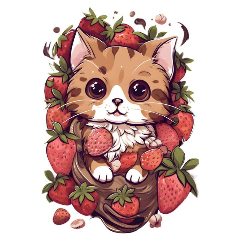 Ragamuffin Katze Erdbeere Geschenk