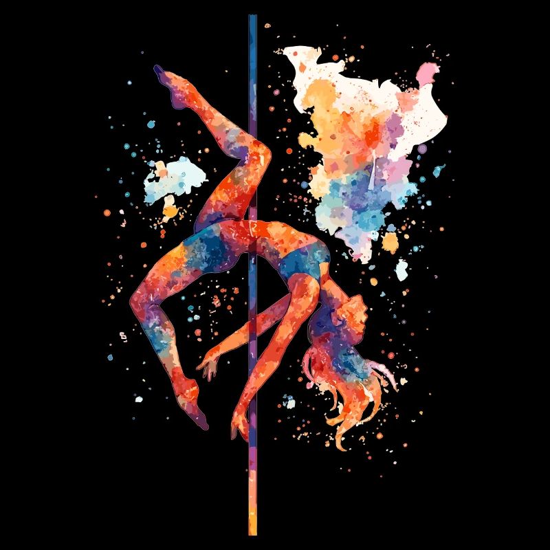 Pole Dance Pole Dancer Aquarelle Couleur Cadeau