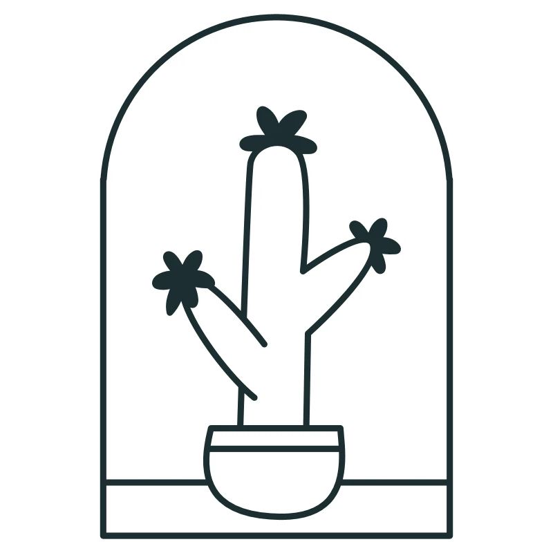 Cactus mignon dans un pot debout