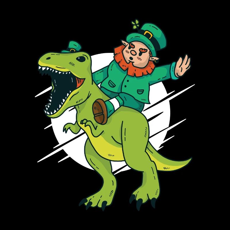 Dwarf rides Dino