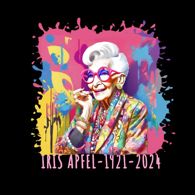 Bunt, Graffiti, illustration, Iris Apfel
