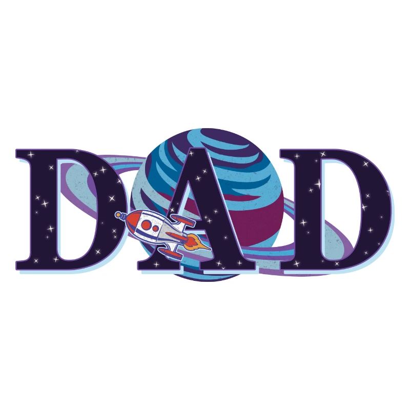 Papa Cool Space Rocket Vatertag Matching Männer