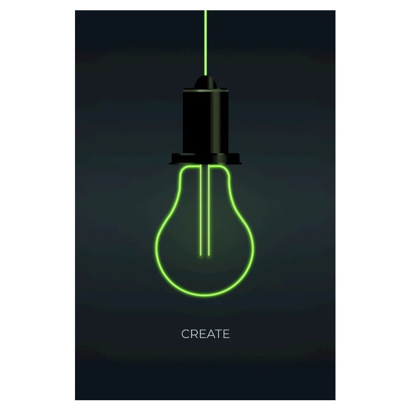 Create – Ampoule néon pour esprits créatifs