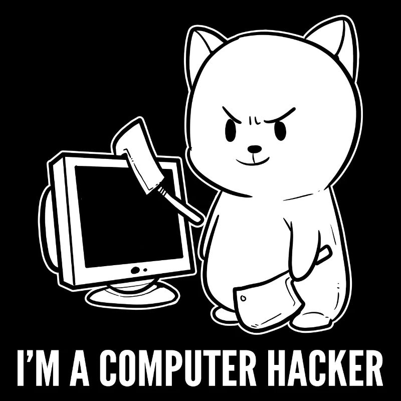 Computer-Hacker Lustiger Computer-Geek. Geschenk