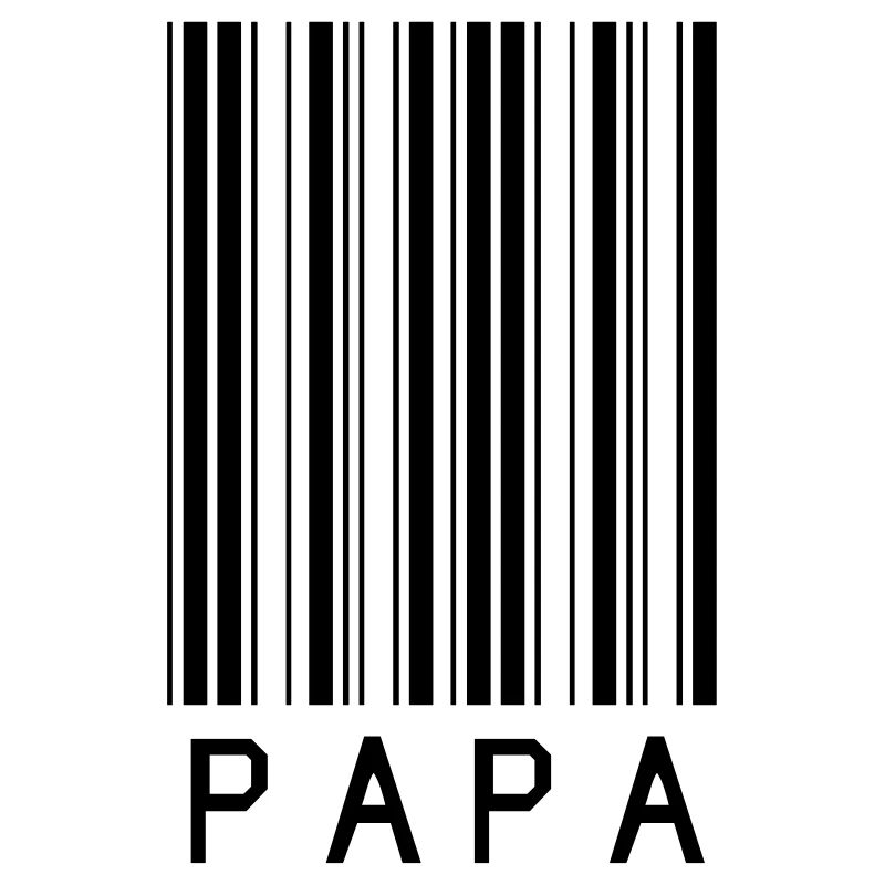 Tu vas / tu es papa dans la conception de code-barres