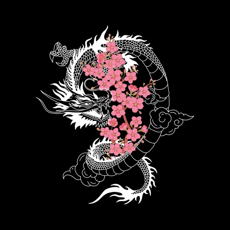 Japanischer Drache Kirschblüten Baum Sakura Tree