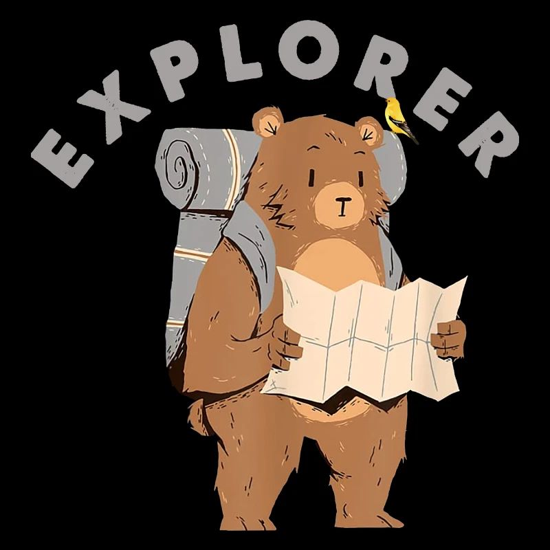 Explorer Backpacking Wandern Bär mit Karte