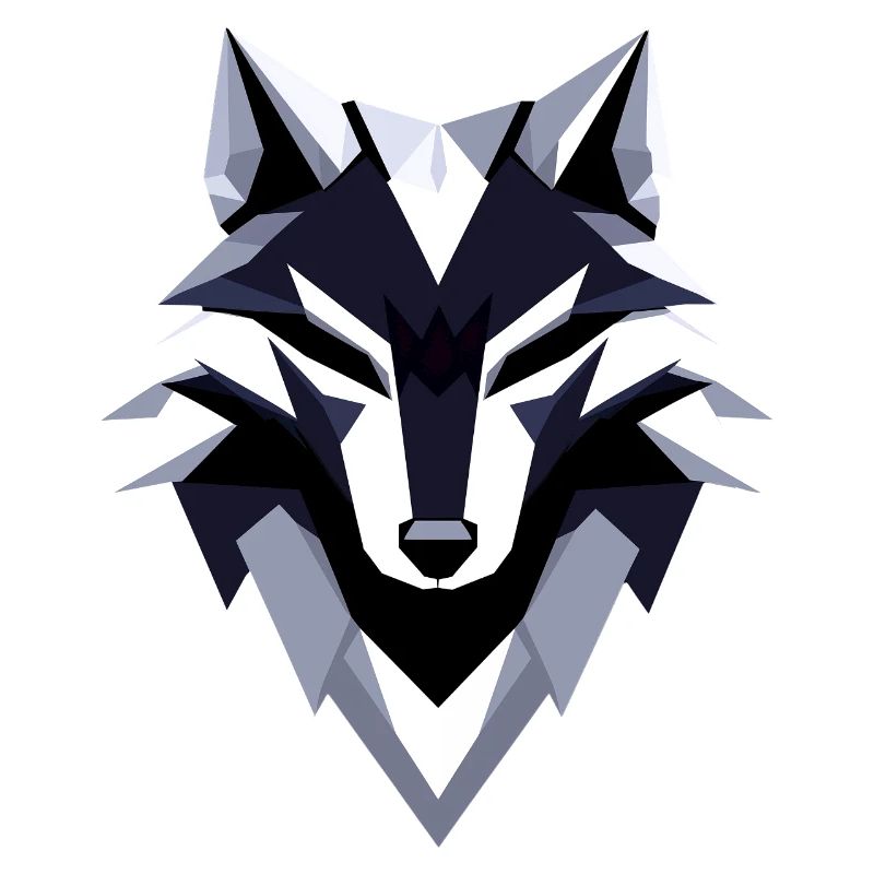 Conception du logo Wolf Low Poly