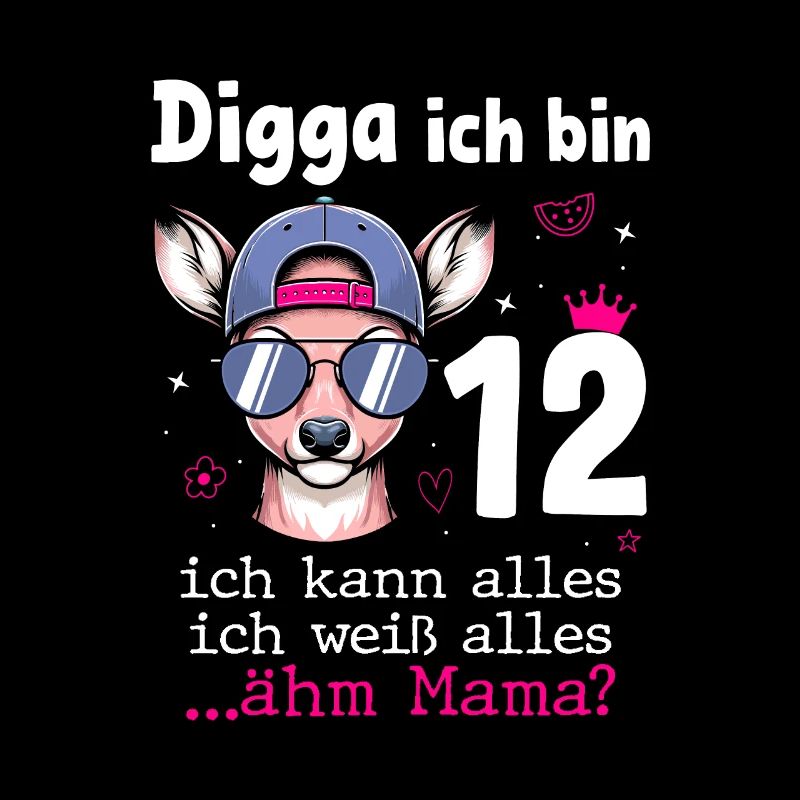 Digga Ich Bin 12 Kindergeburtstag Mädchen