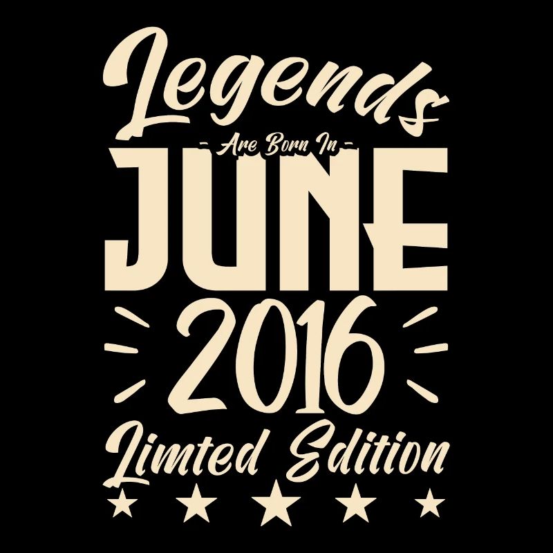 Geboren Juni 2016 Geburtstagsgeschenk 2016.