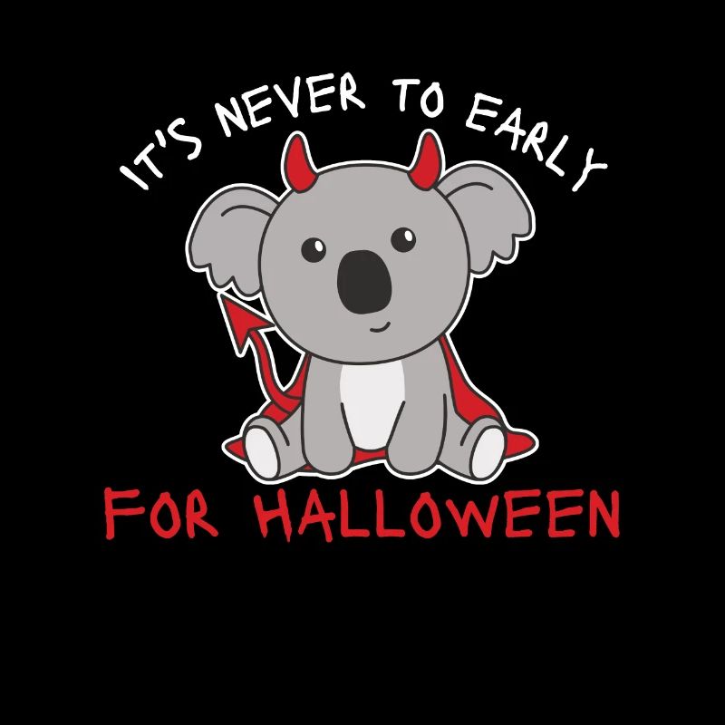 Koala it's never too early for Halloween devil