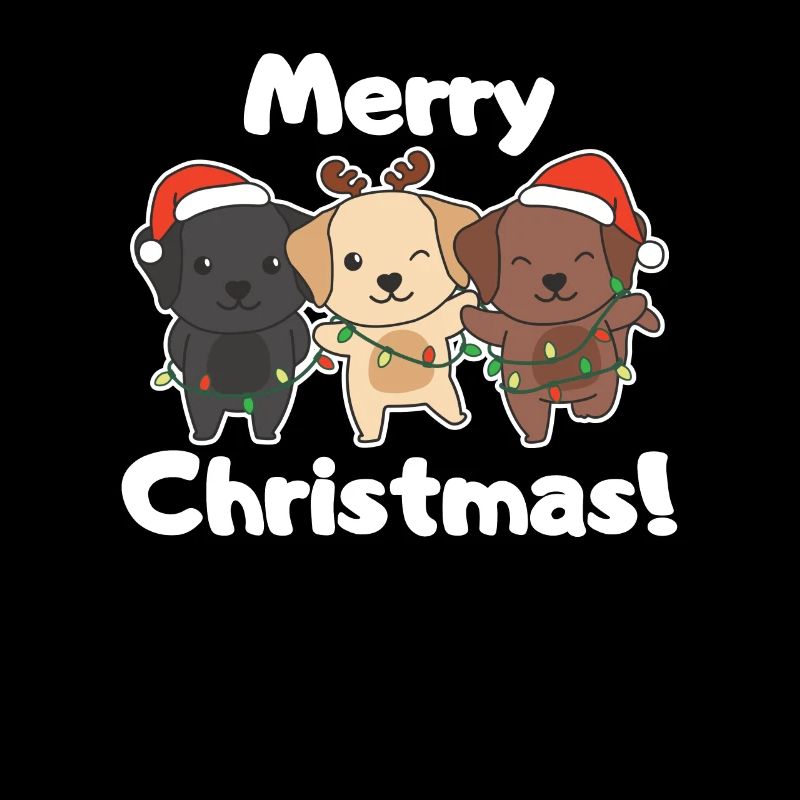 Labrador Joyeux Noël mignons chiens