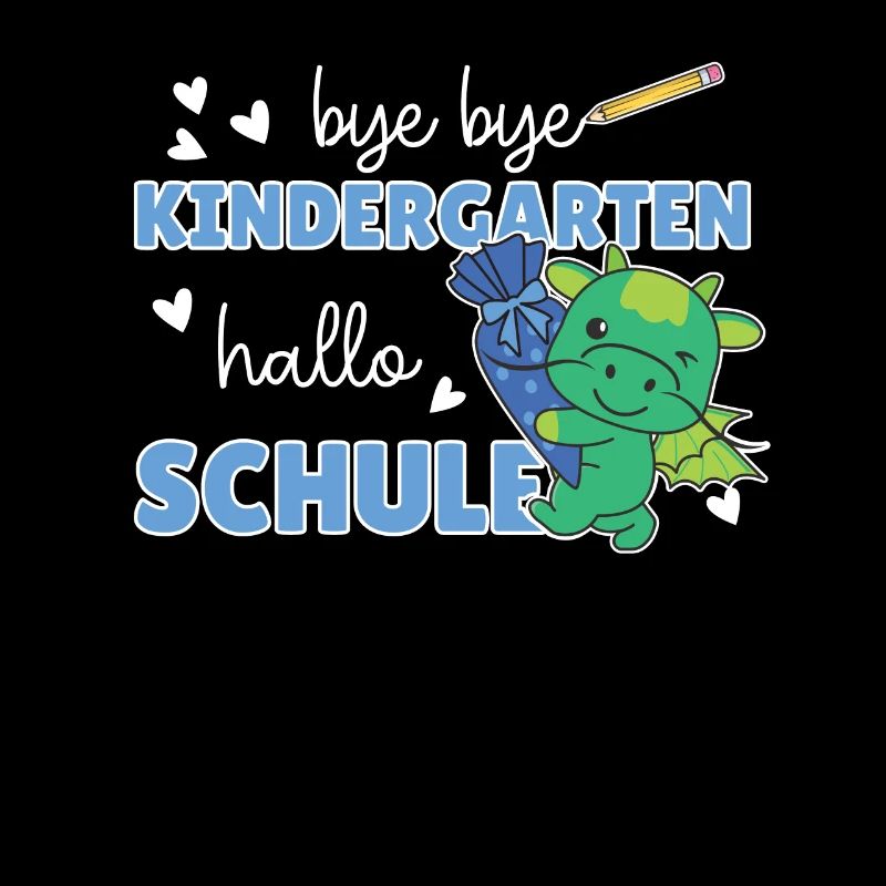 bye bye Kindergarten hallo Schule Drache