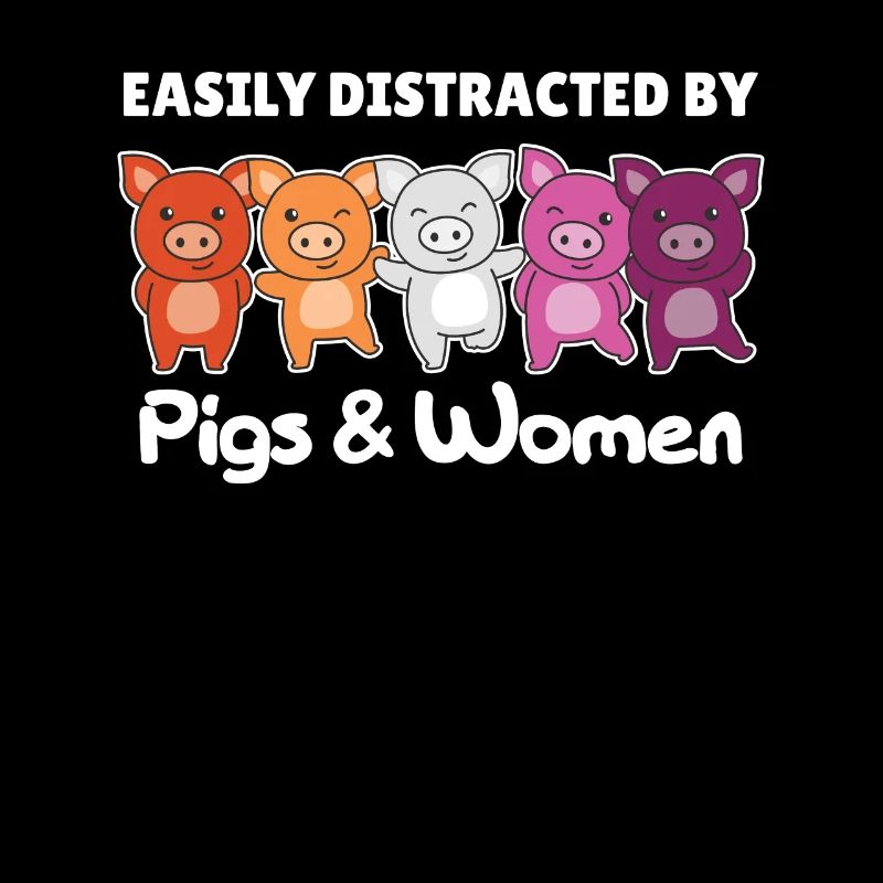 Drapeau lesbien Pride LGBTQ Cochon mignon