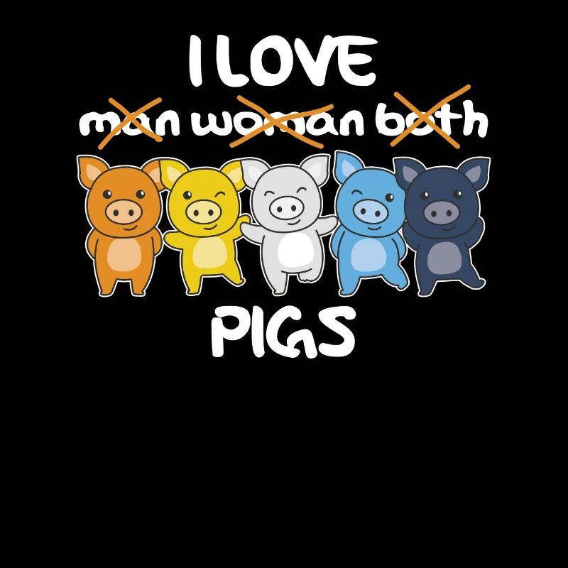 Aroace Flag Pride LGBTQ cochon mignon