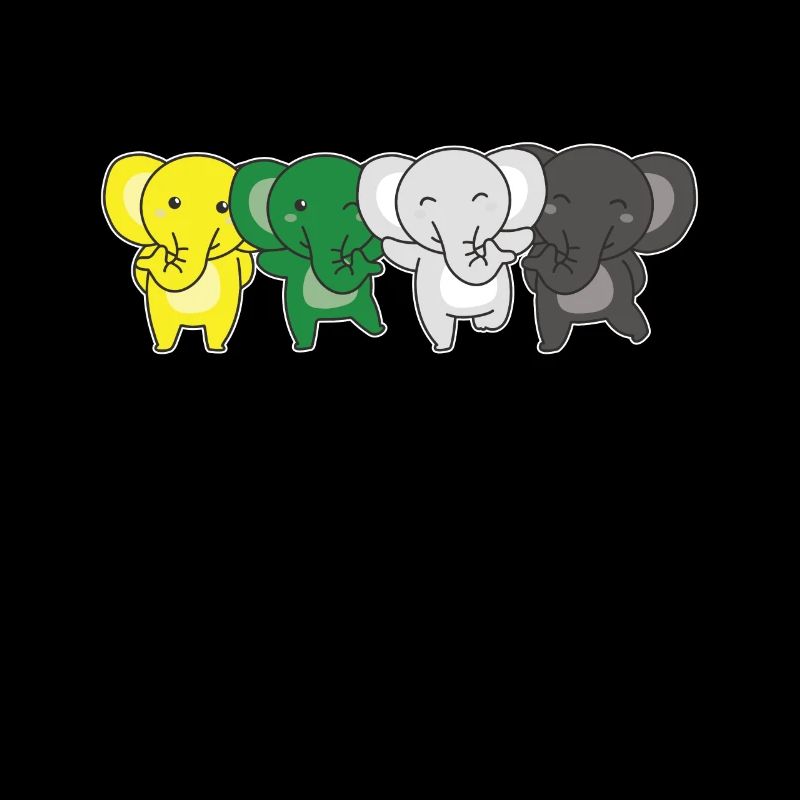 Scoliosexual Flag Pride LGBTQ Cute Elephant