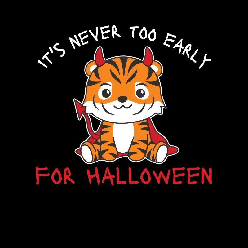 Tiger it's never too early for Halloween devils