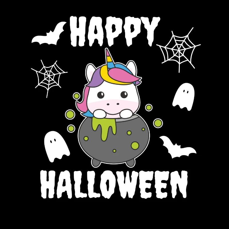 Licorne Joyeux Halloween Chat de sorcière