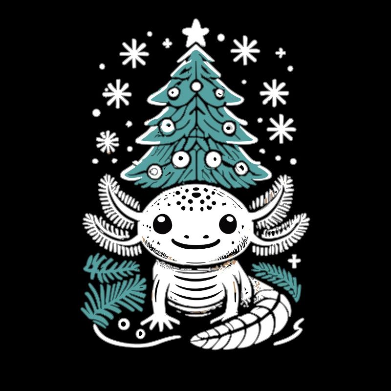 Axolotl Noël Mignon Axolotls Joyeux Noël