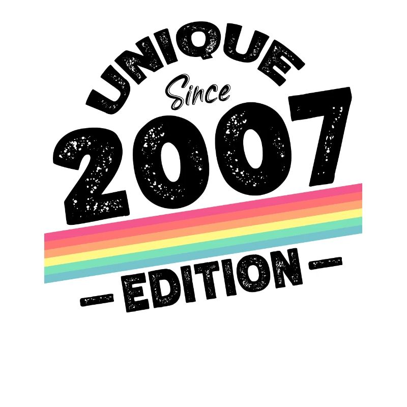 Unique Since 2007 Edition Birthday Vintage 2007