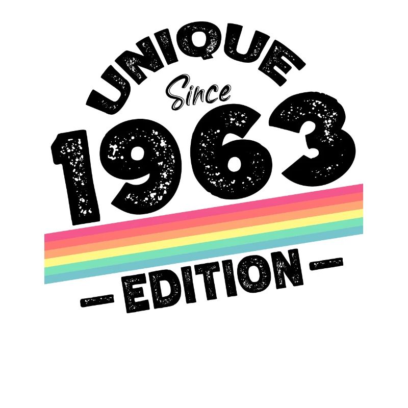 Unique since 1963 Edition Birthday Vintage 1963