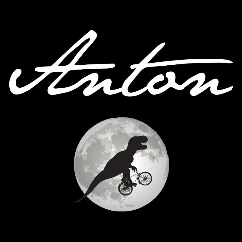 ANTON - Beautiful boy name with dinosaur