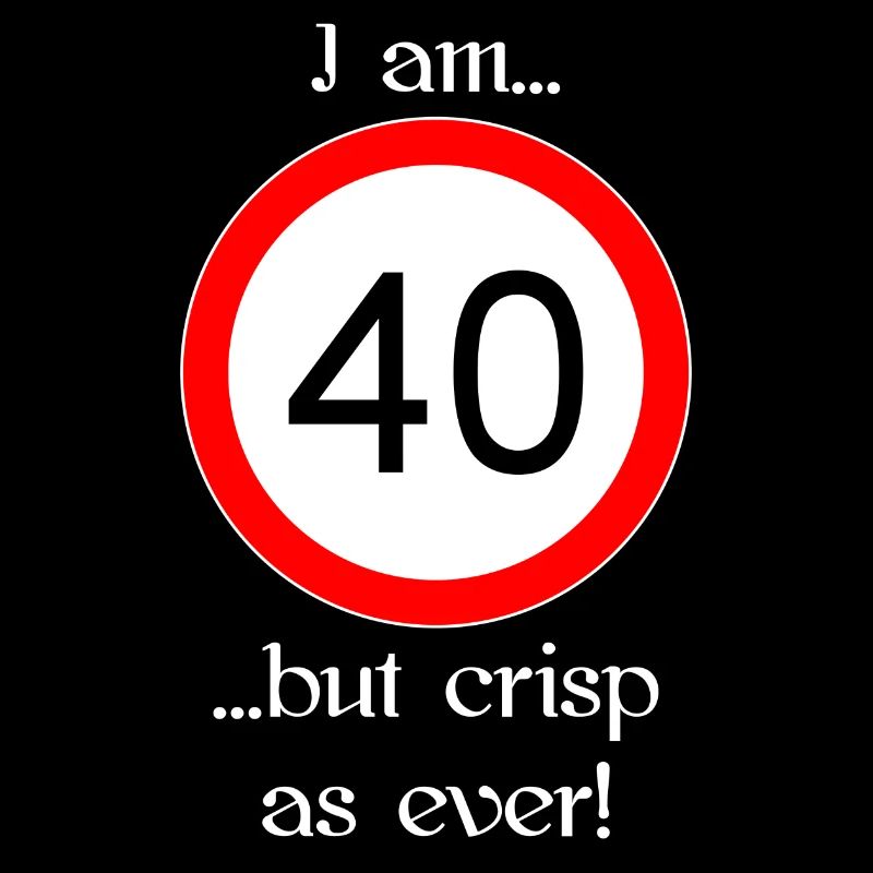 40 years but crisp script white