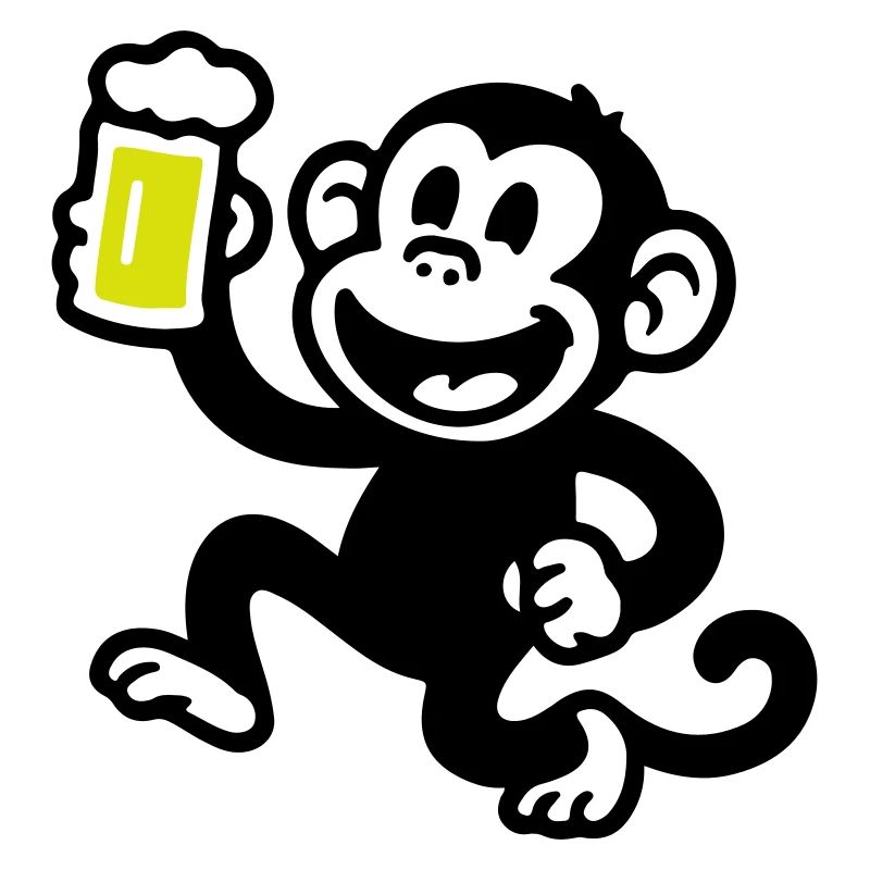Affe Bier Witzig