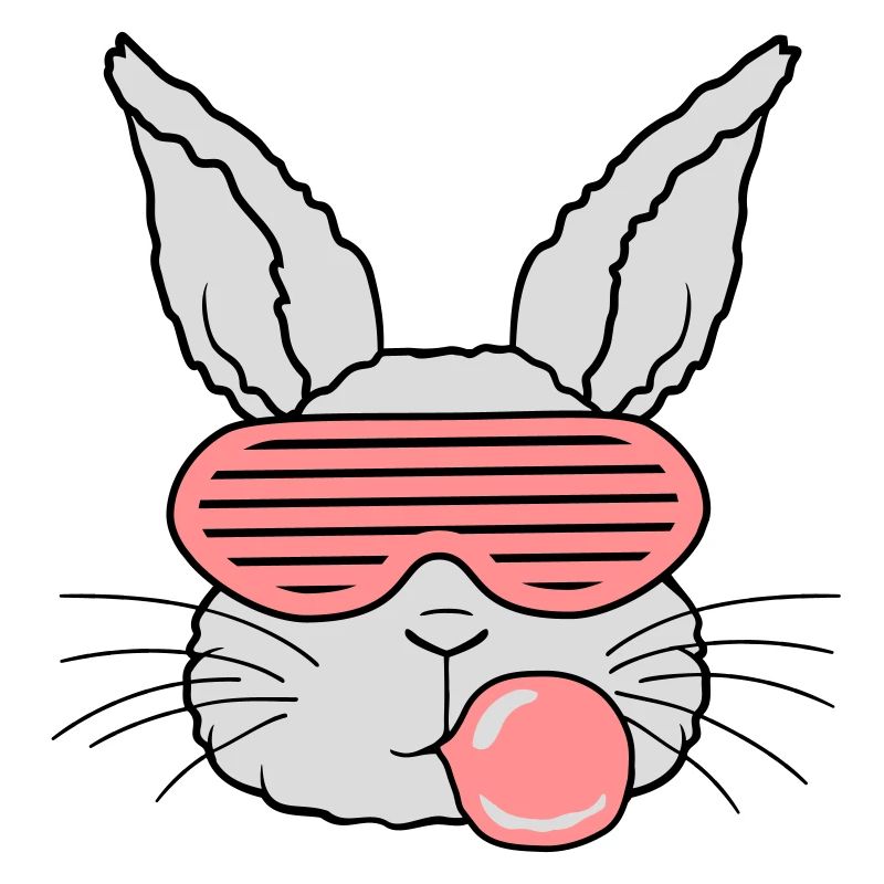 Chewing gum bubble lapin cool