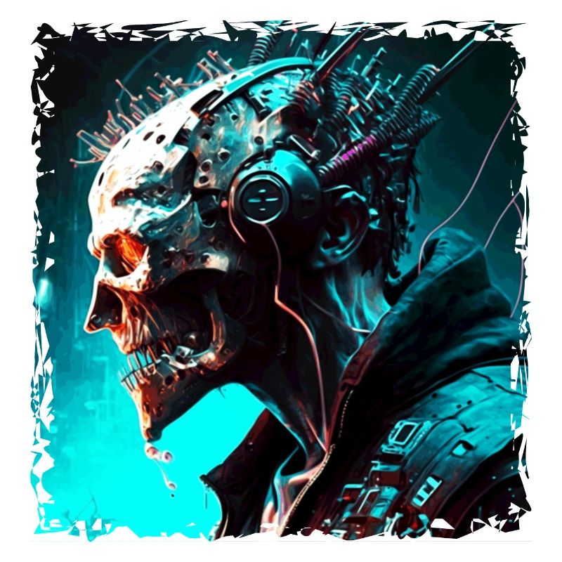 Cyborg oder Monster als Cyber Android der Zukunft