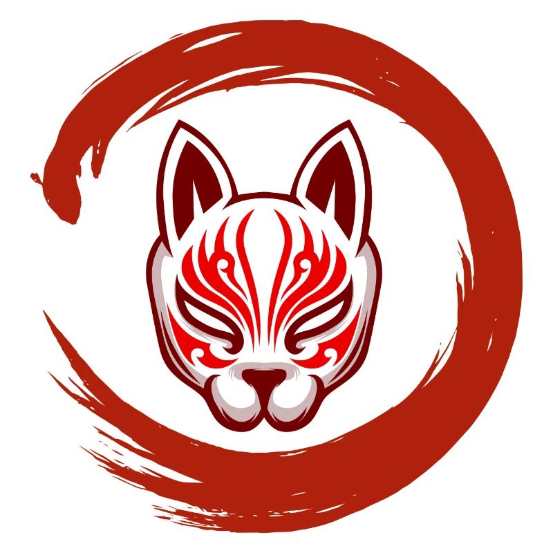 Masque de samouraï Red Circle
