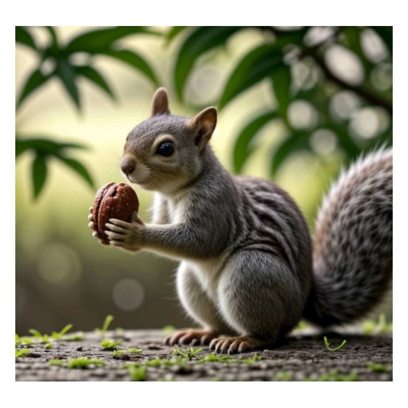 Squirrel with nut - Eichhörnchen mit Nuss